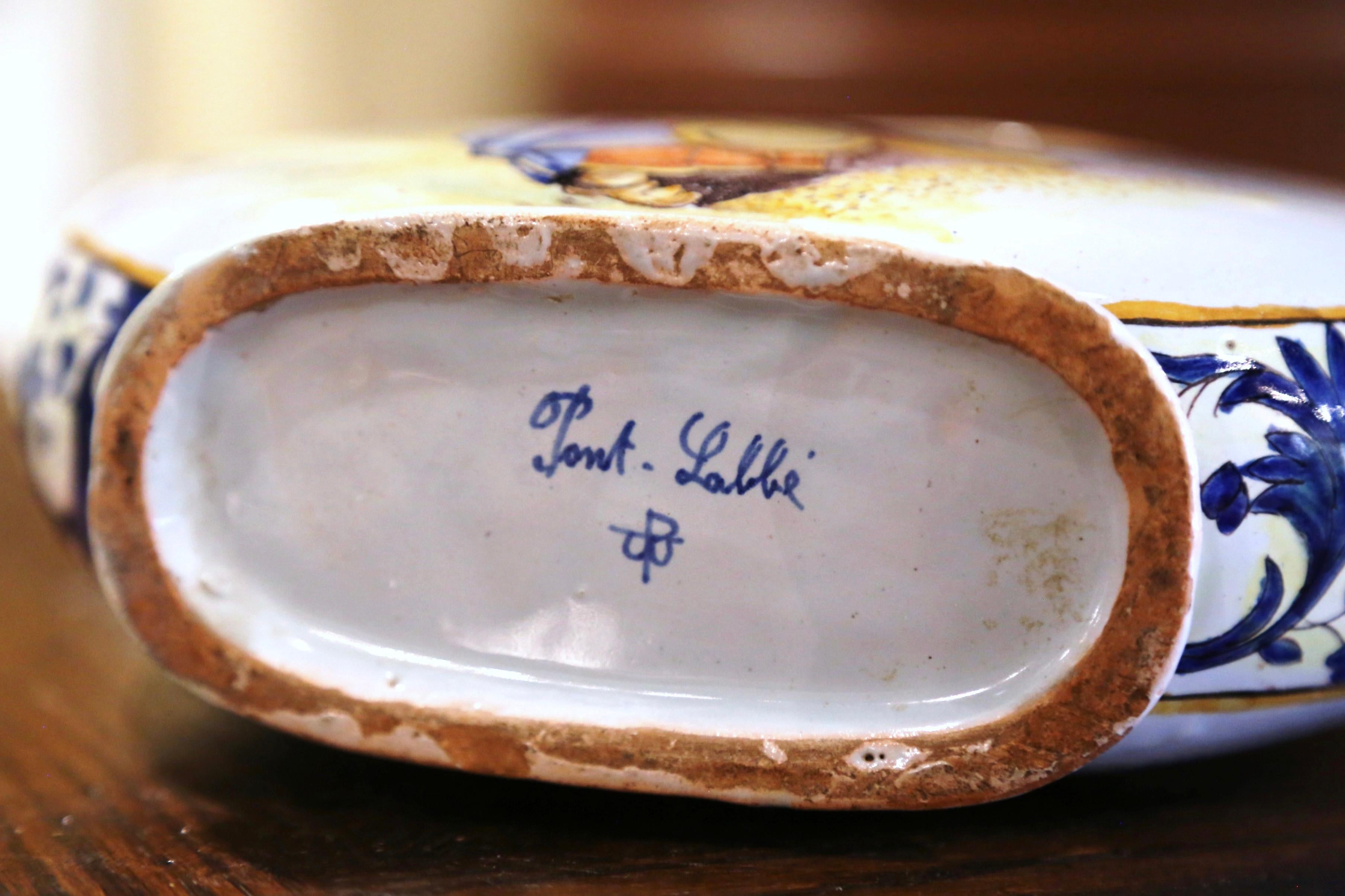 19th Century French Hand Painted Faience 