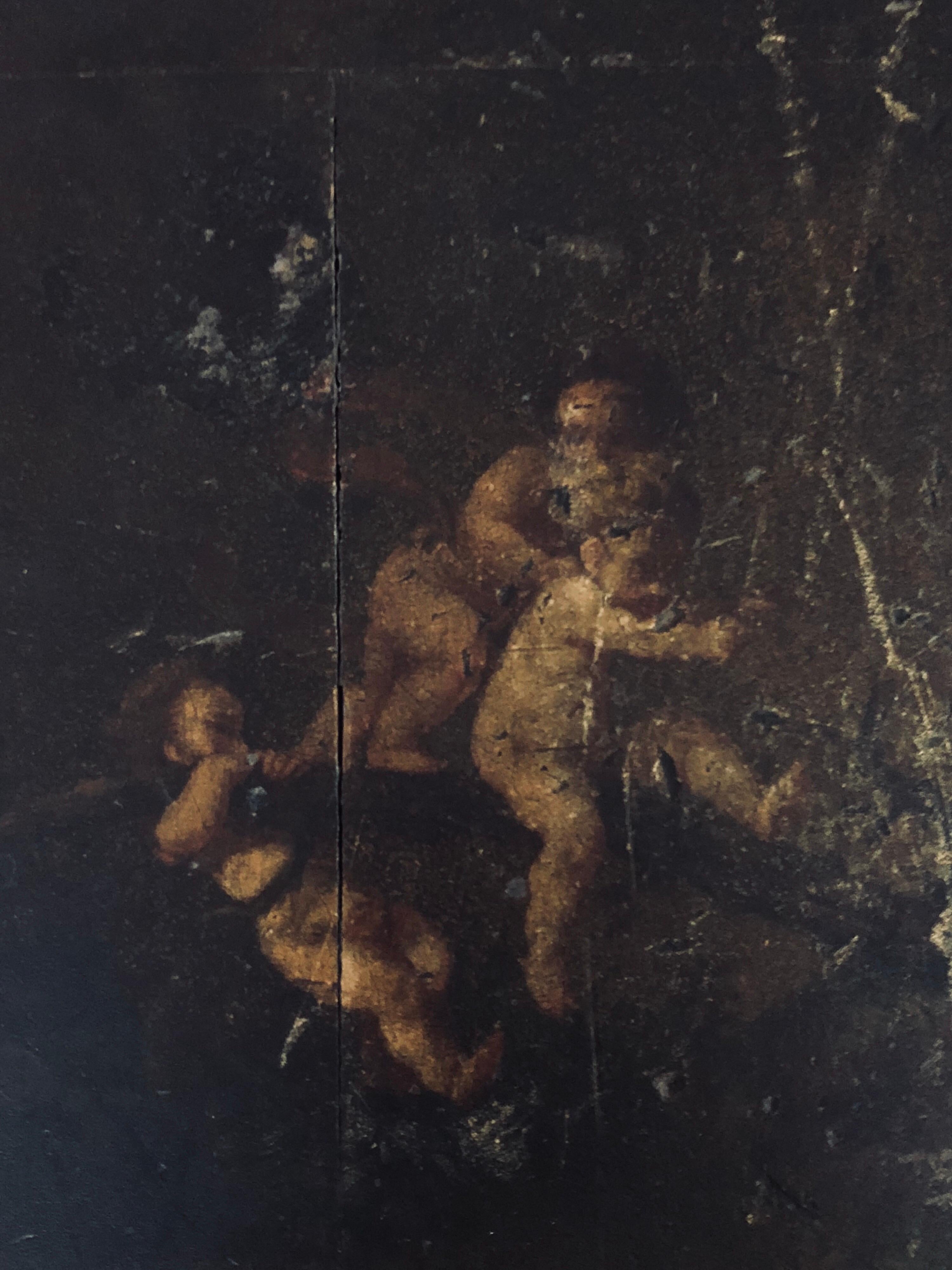 19th Century French Hand Painted Heart Shape Tripod Side Table Louis XV Style In Good Condition In Sofia, BG