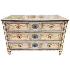 19th Century French Hand Painted Neoclassical Style Commodes