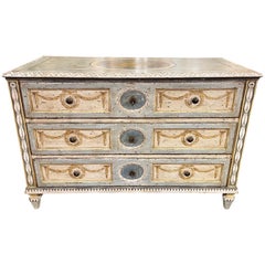 19th Century French Hand Painted Neoclassical Style Commodes