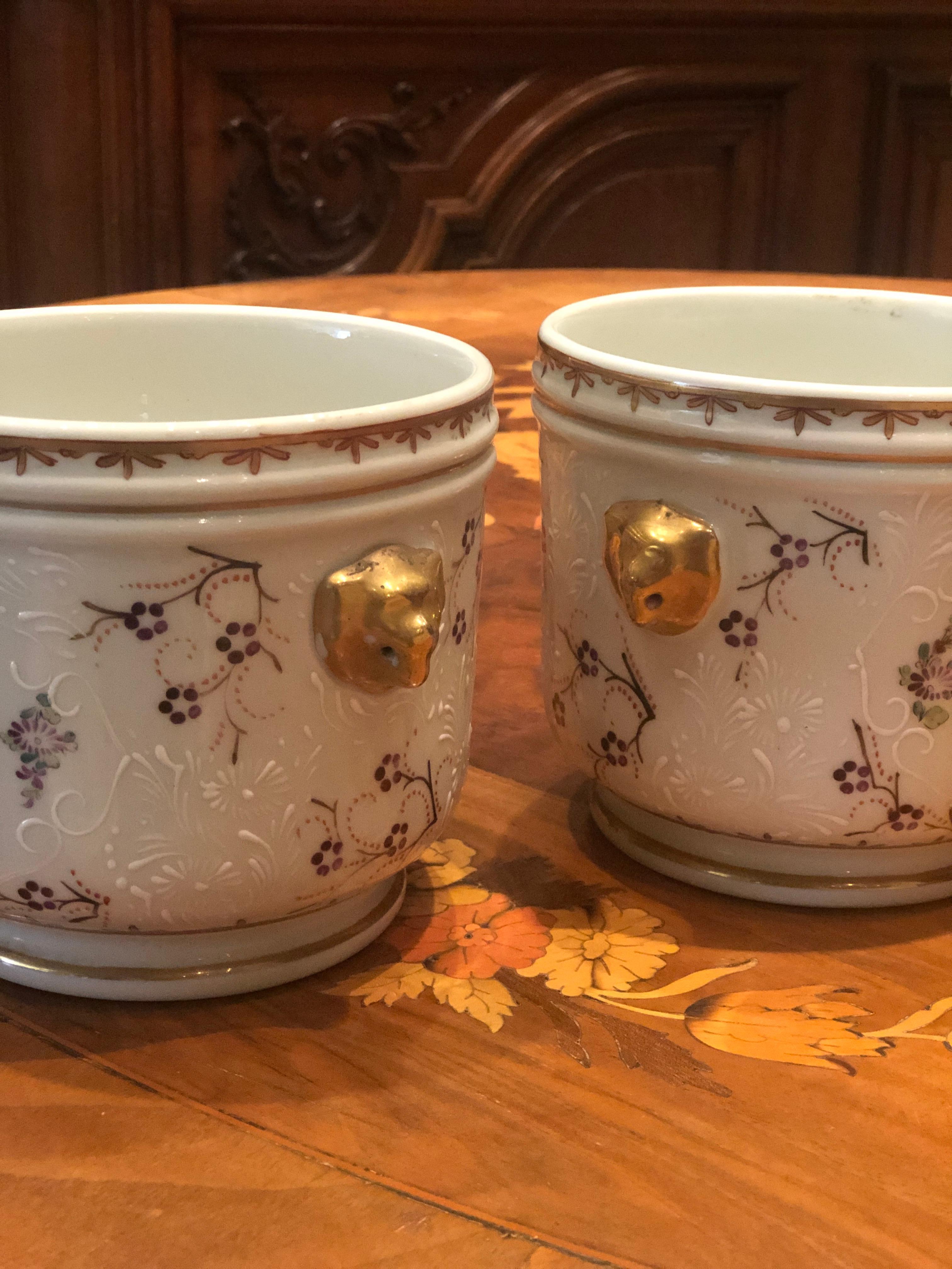 19th Century French Hand Painted Pair of Bowls by Samson For Sale 5
