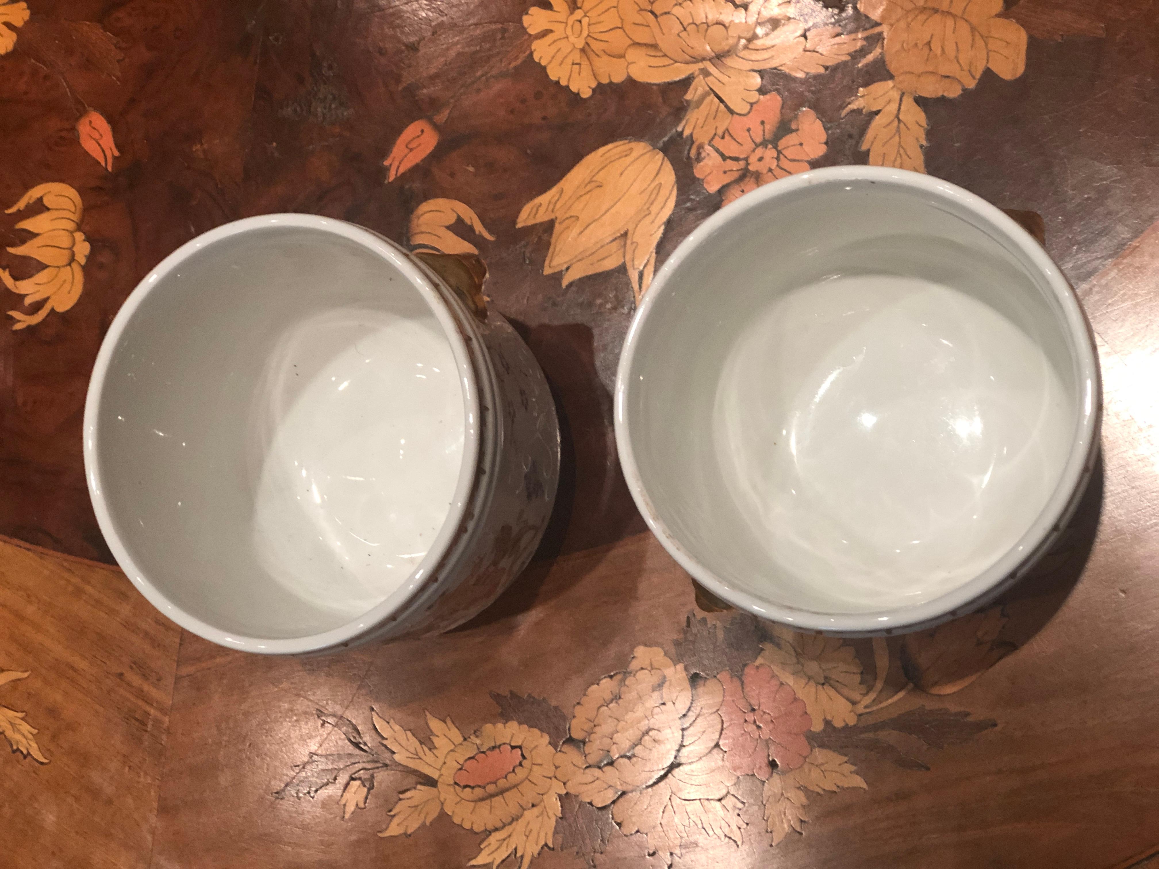 19th Century French Hand Painted Pair of Bowls by Samson For Sale 2