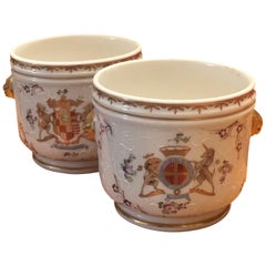 19th Century French Hand Painted Pair of Bowls by Samson