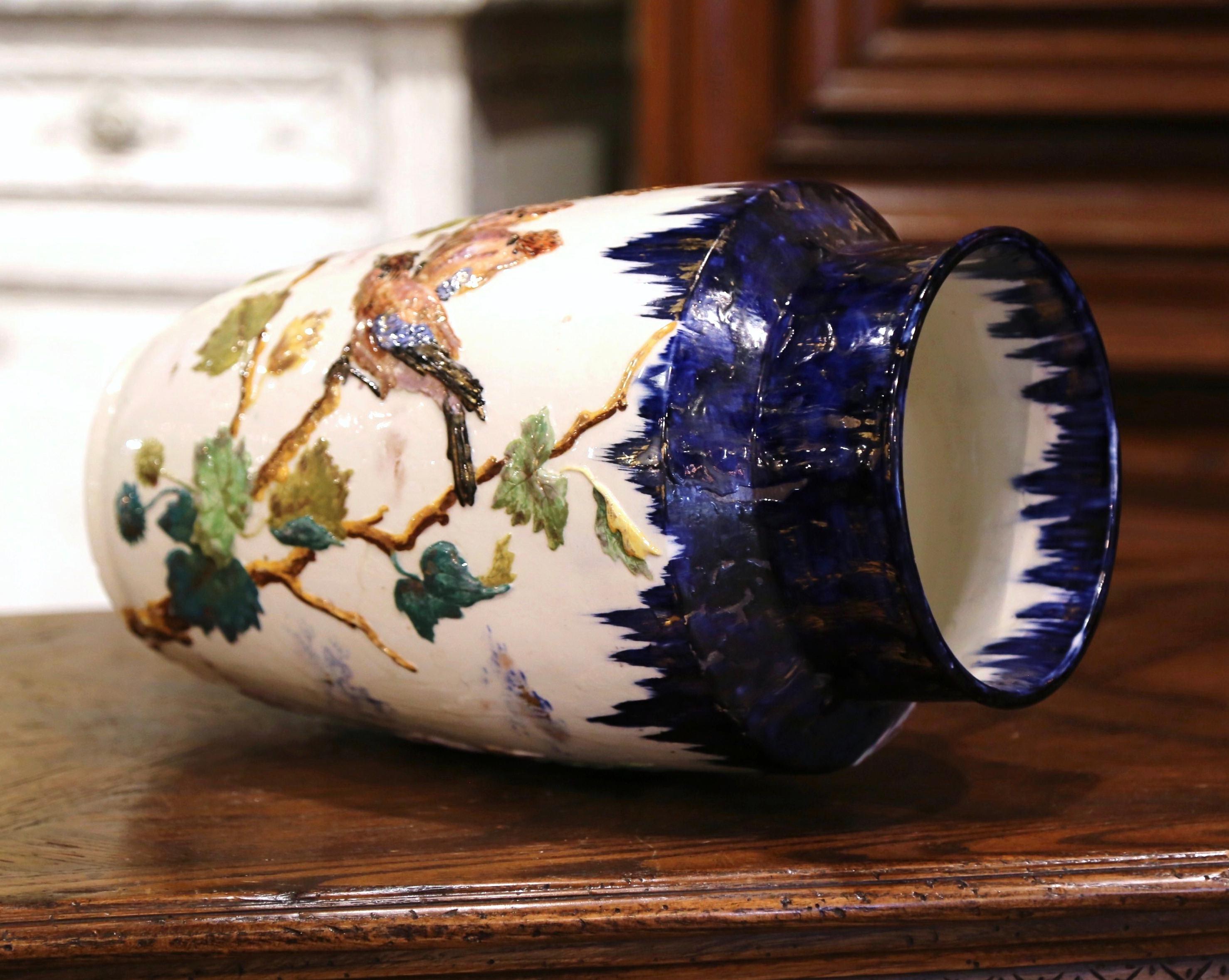 19th Century French Hand Painted Porcelain Vase For Sale 3