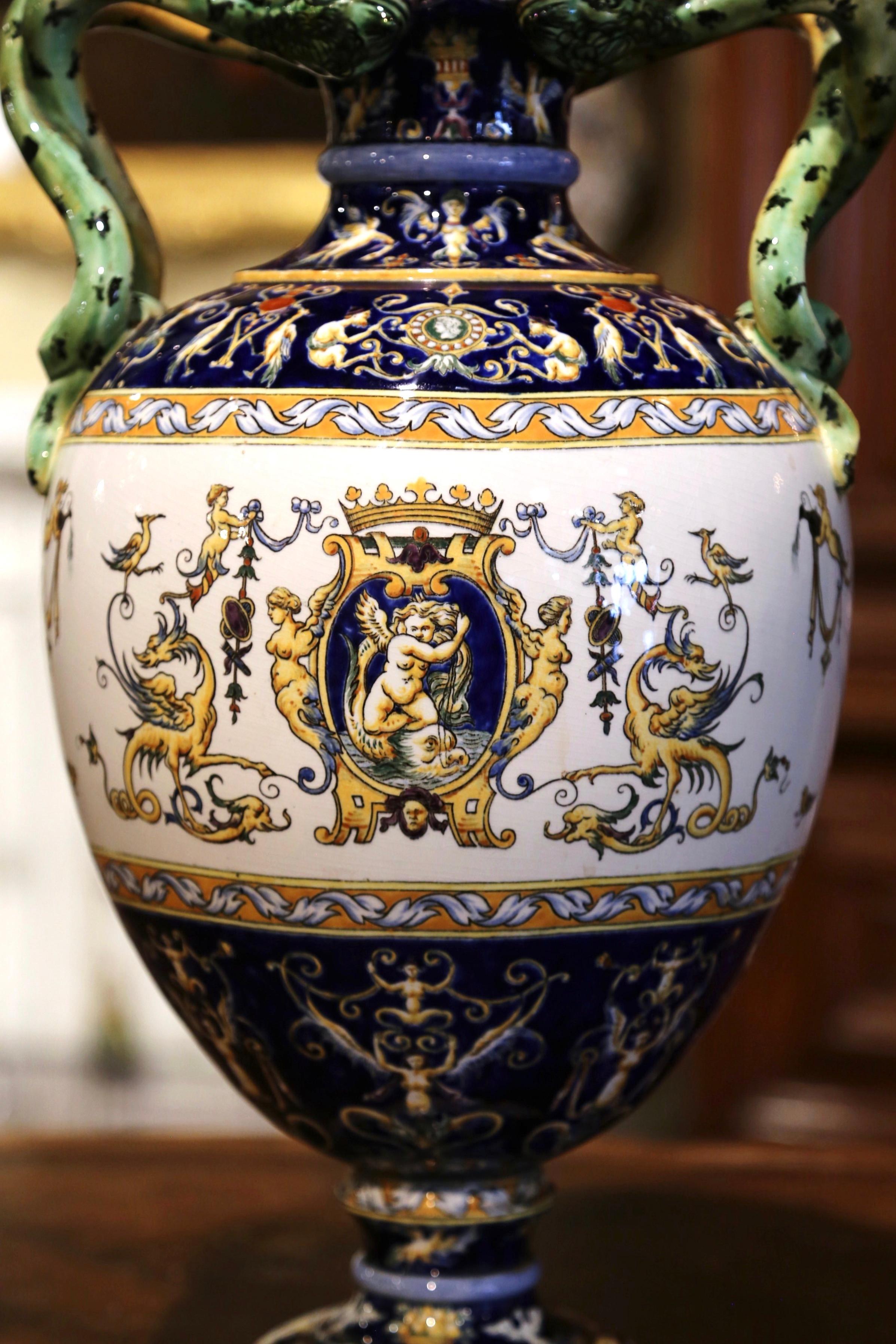 antique vase with handles