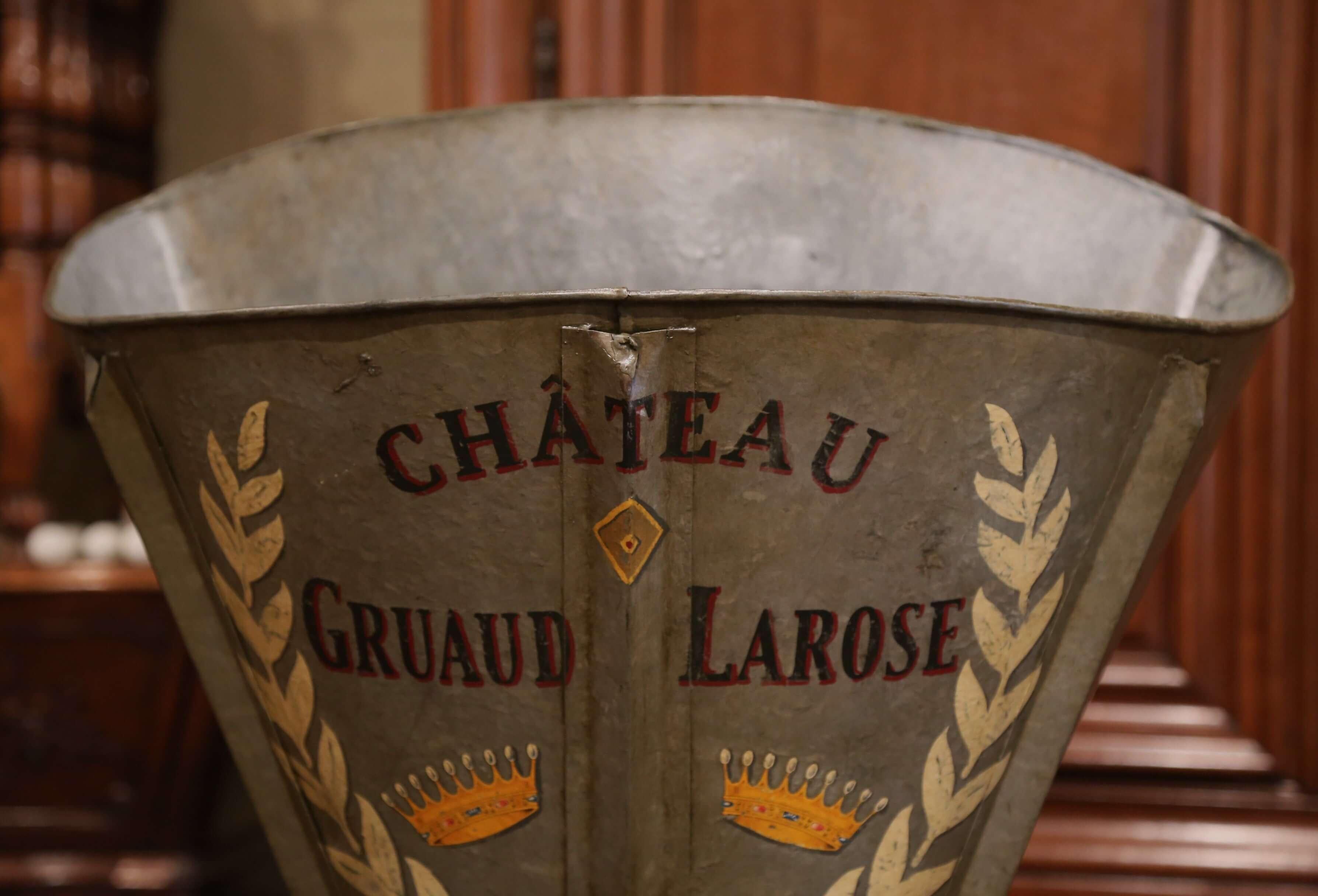 Französischer handbemalter Traubenkorb aus Bordeaux aus dem 19. Jahrhundert im Angebot 2