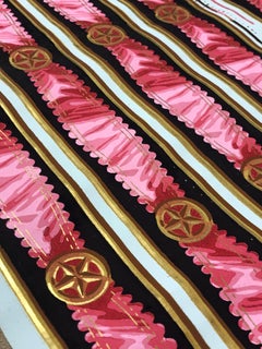 19th Century French Hand Painted Wallpaper Frieze Second Empire Era