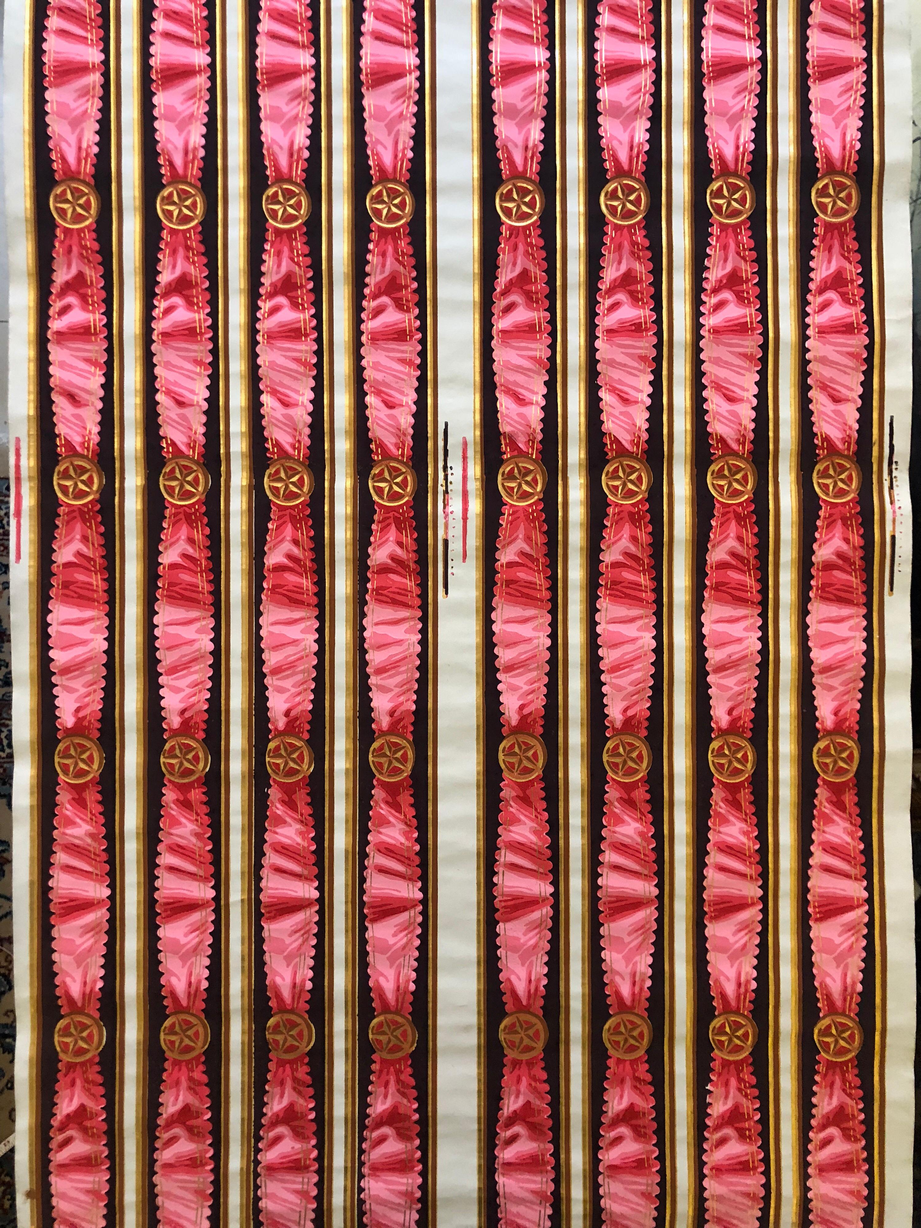 Französischer handbemalter Fries aus dem 19. Jahrhundert aus der Zeit des Zweiten Kaiserreichs im Zustand „Gut“ im Angebot in Sofia, BG