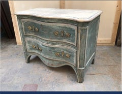 19th Century French Hand Painted Wood Chest of Drawers, 1890s