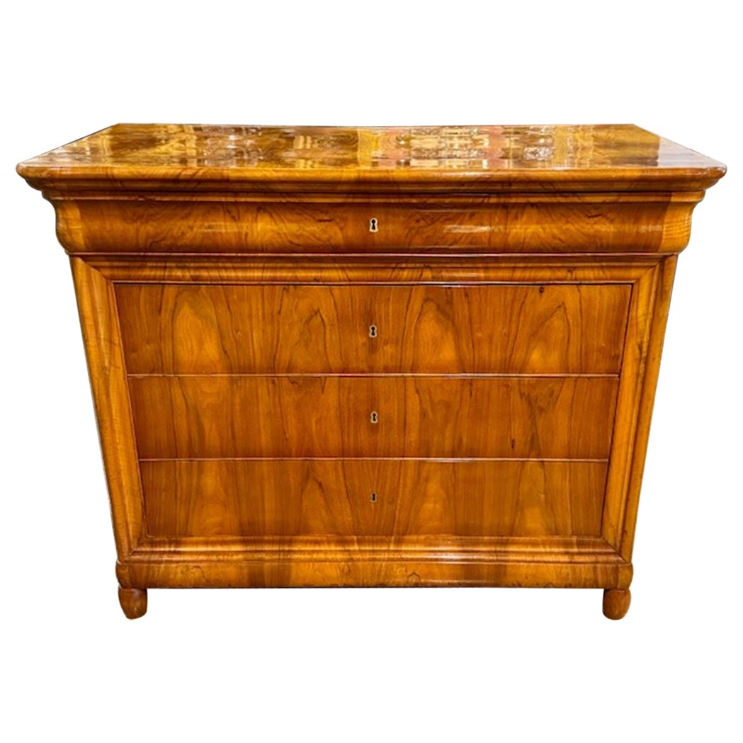 19th Century French Hand Polished Charles X Commode