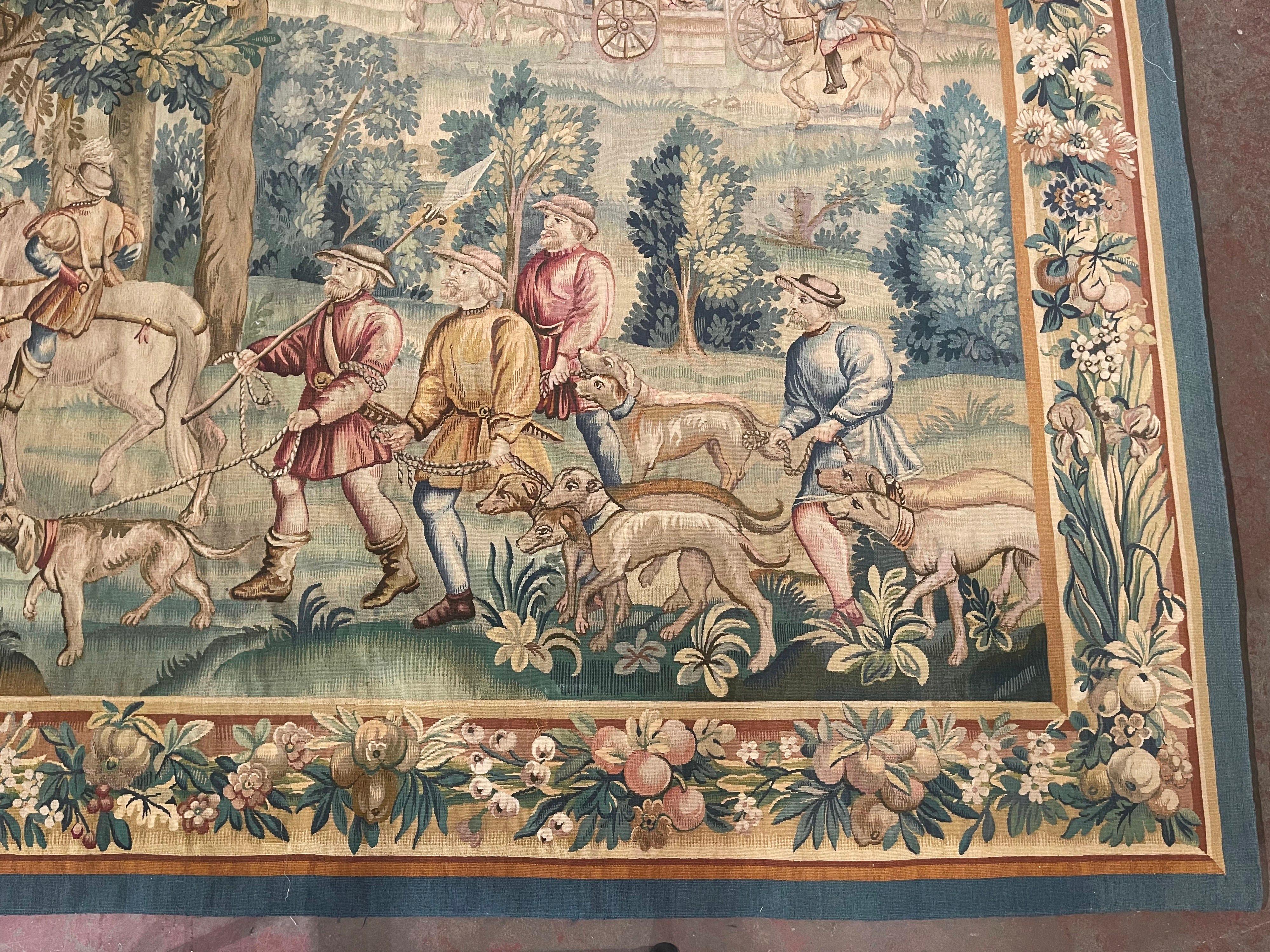 tapisserie murale scene de chasse