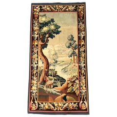 19th Century French Hand Woven Aubusson Verdure Tapestry with Bird and Foliage