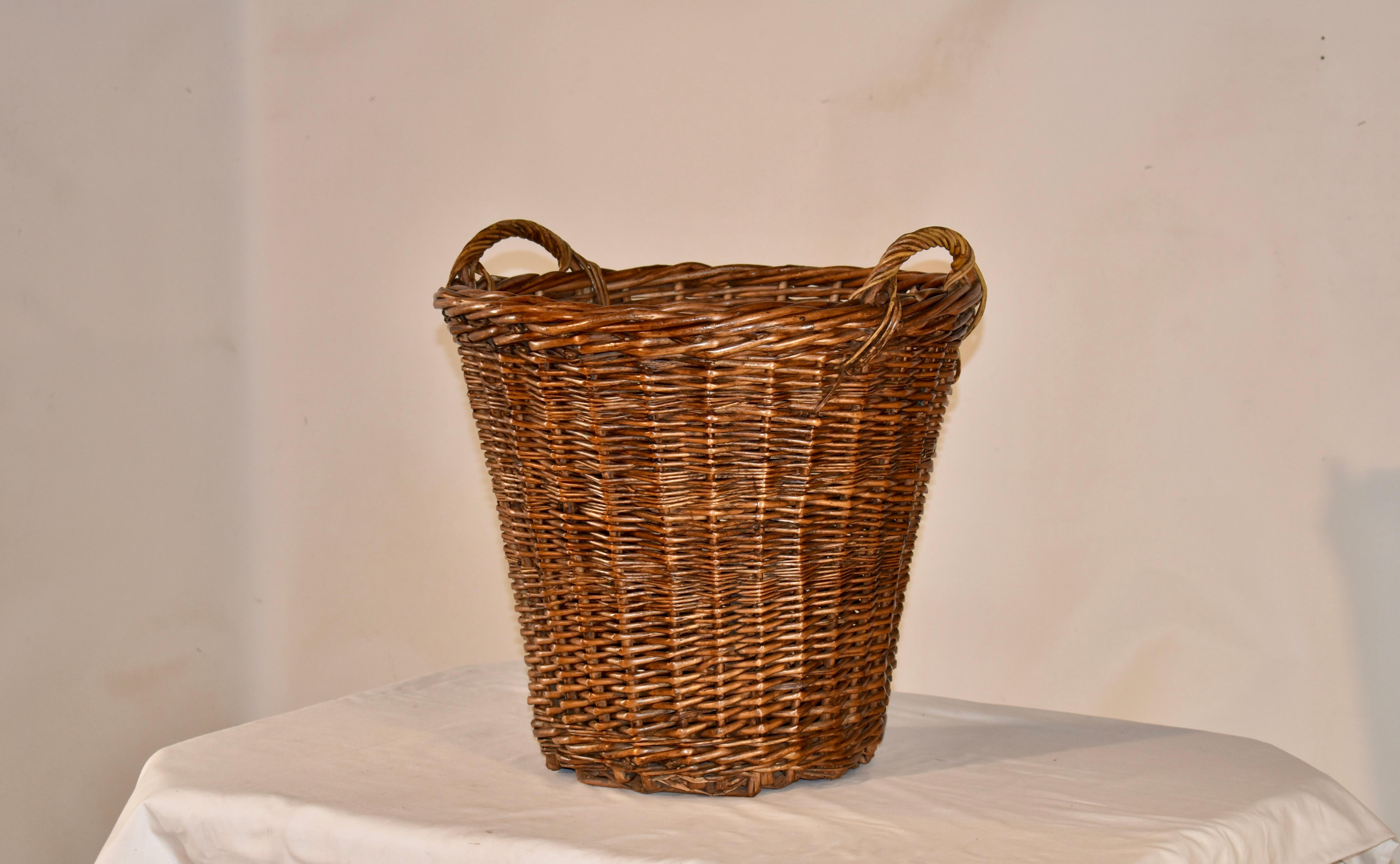 Country 19th Century French Handled Basket