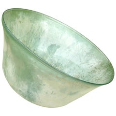 19th Century French Handmade Glass Melon Cloche, Cloche À Melon Ancienne