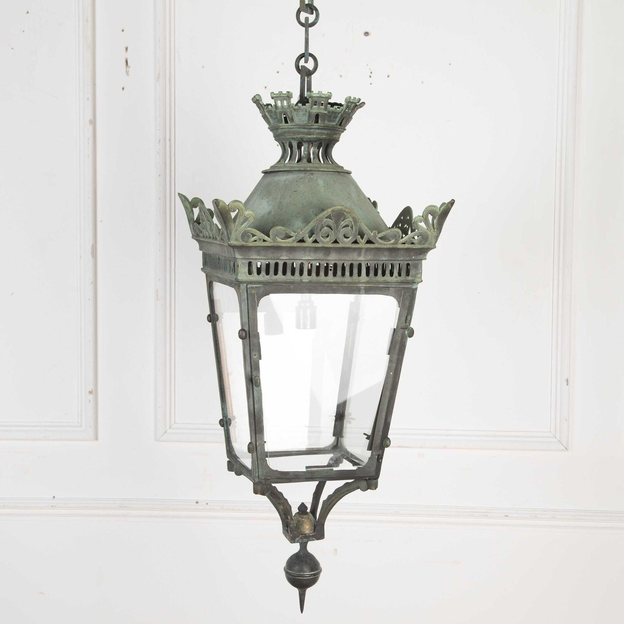 French Provincial 19th Century French Hanging Lantern For Sale