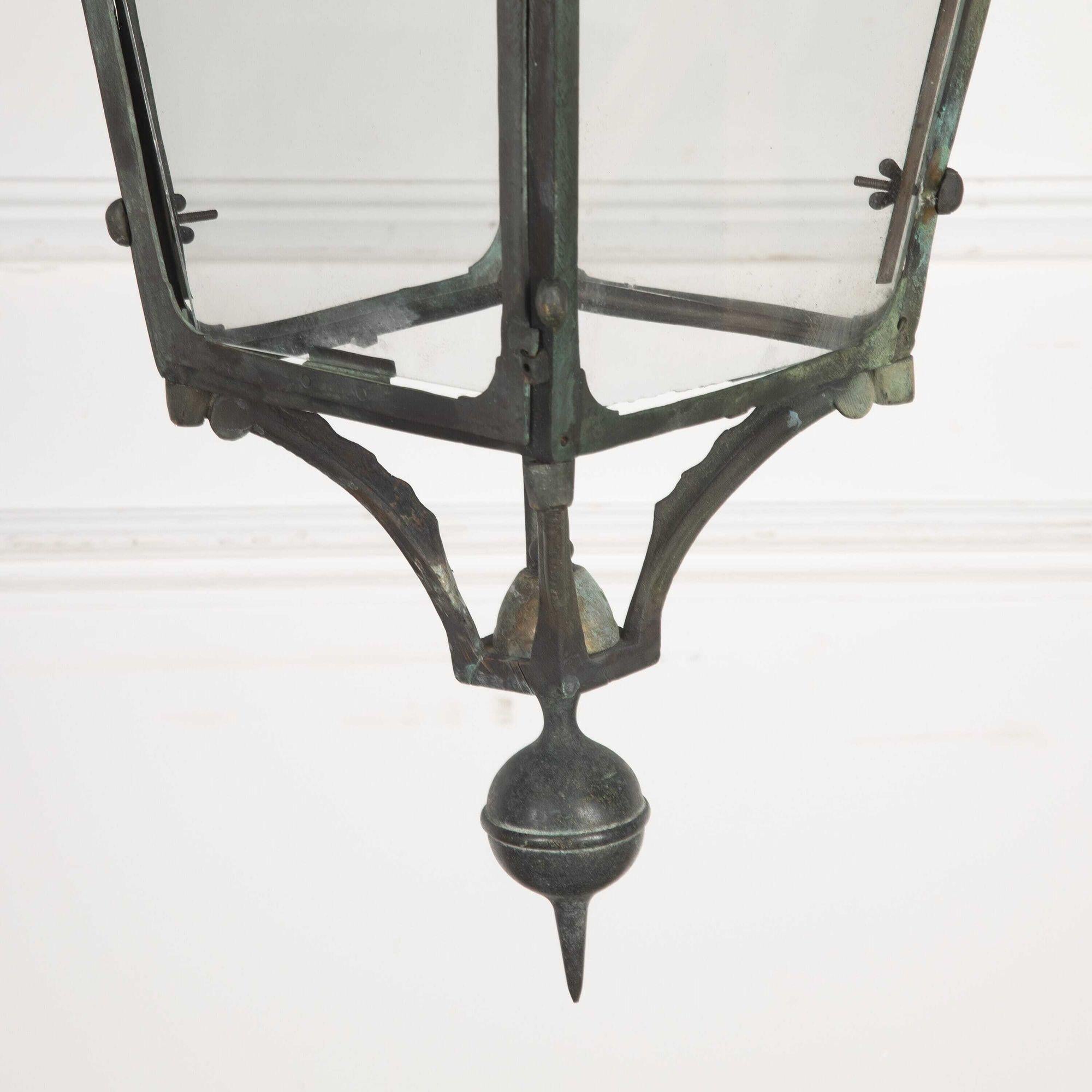Cuivre Lanterne suspendue française du XIXe siècle en vente