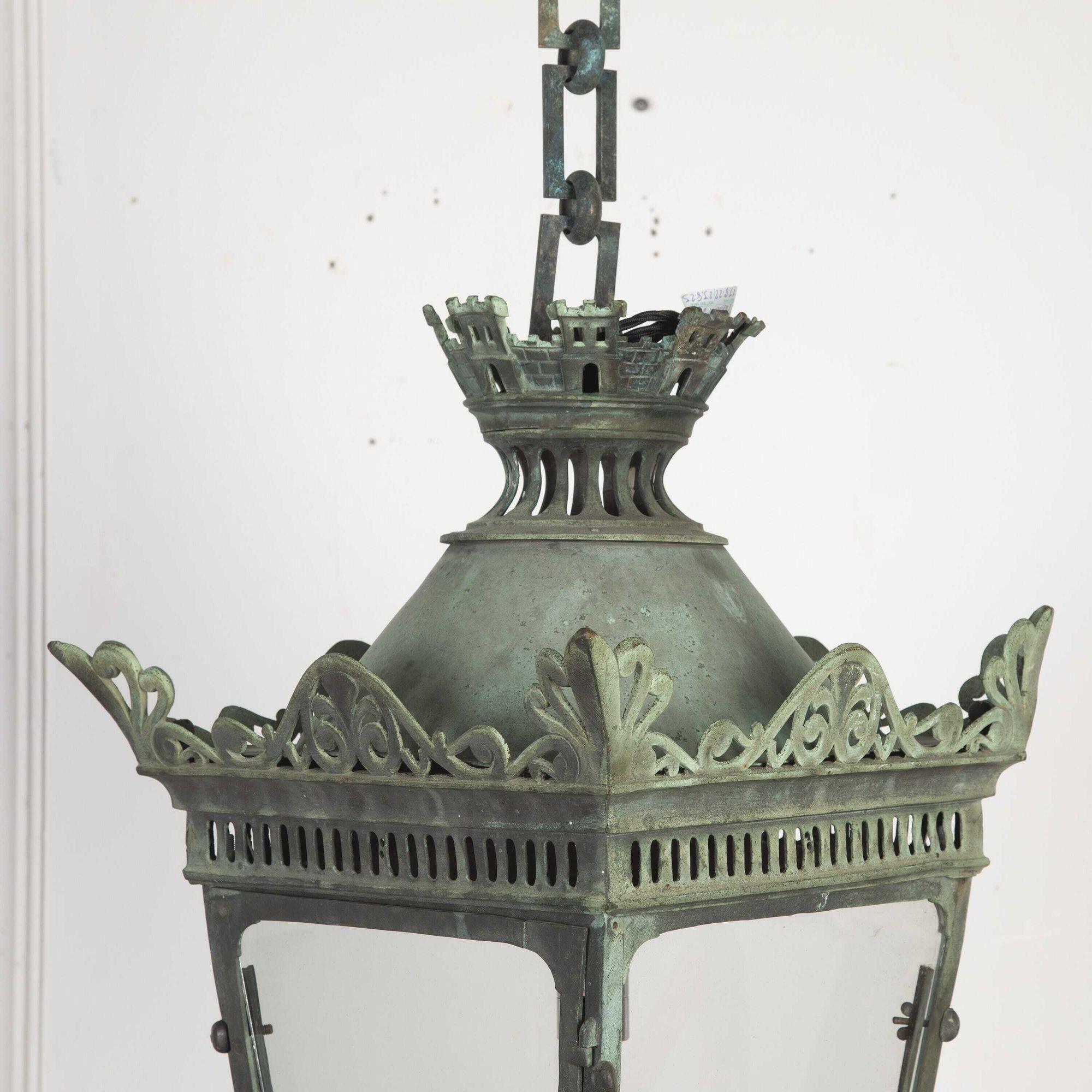 Lanterne suspendue française du XIXe siècle en vente 1