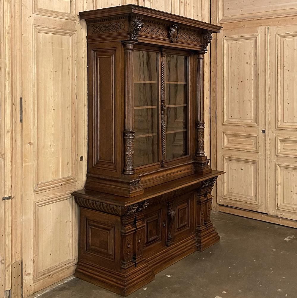 Renaissance Revival 19th Century French Henri II Bookcase For Sale