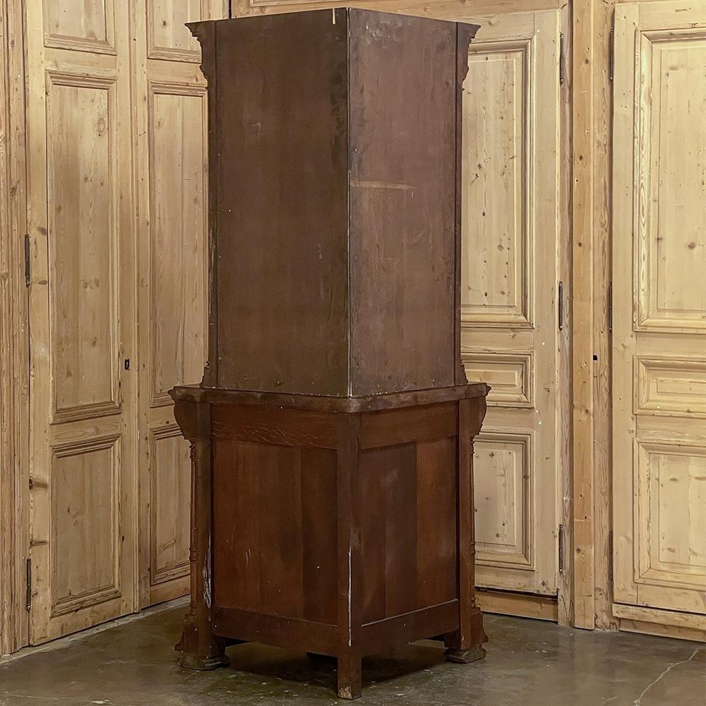 19th Century French Henri II Neoclassical Corner Vitrine ~ Bookcase For Sale 11