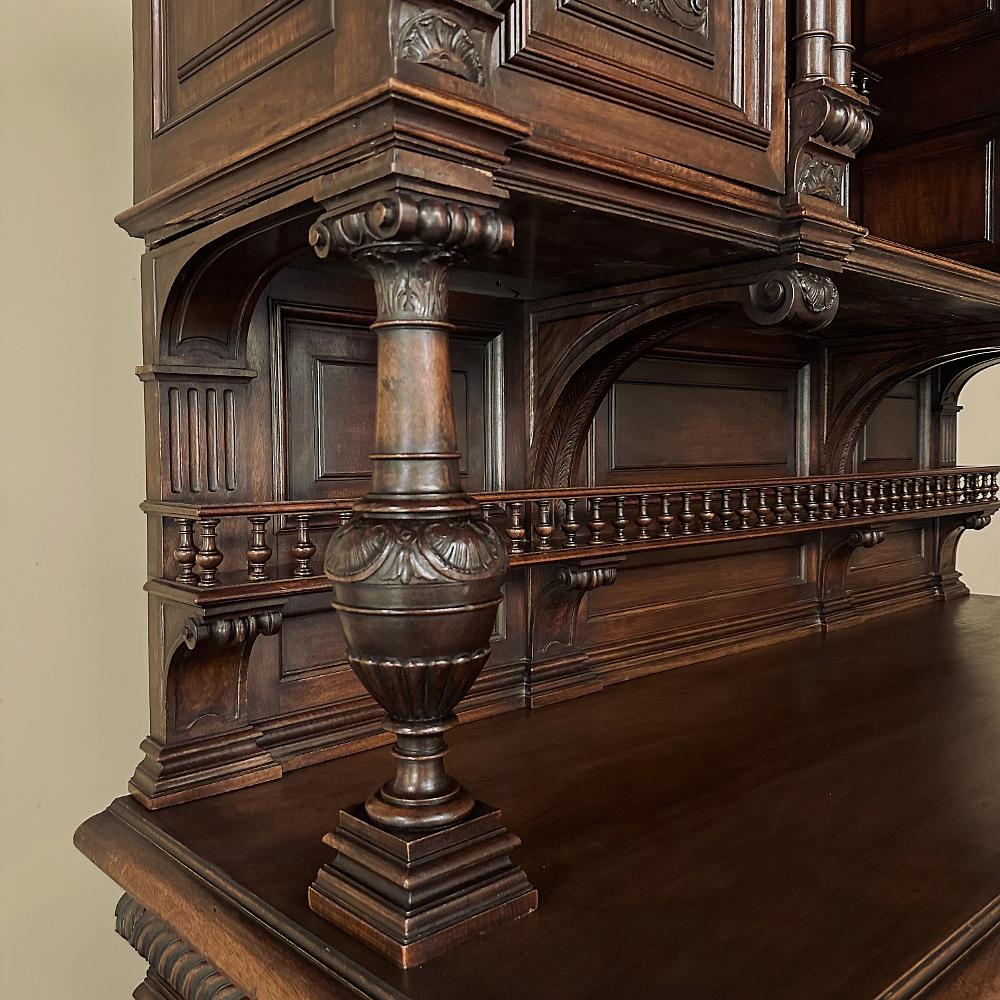 19th Century French Henri II Neoclassical Walnut China Cabinet ~ Cupboard 4
