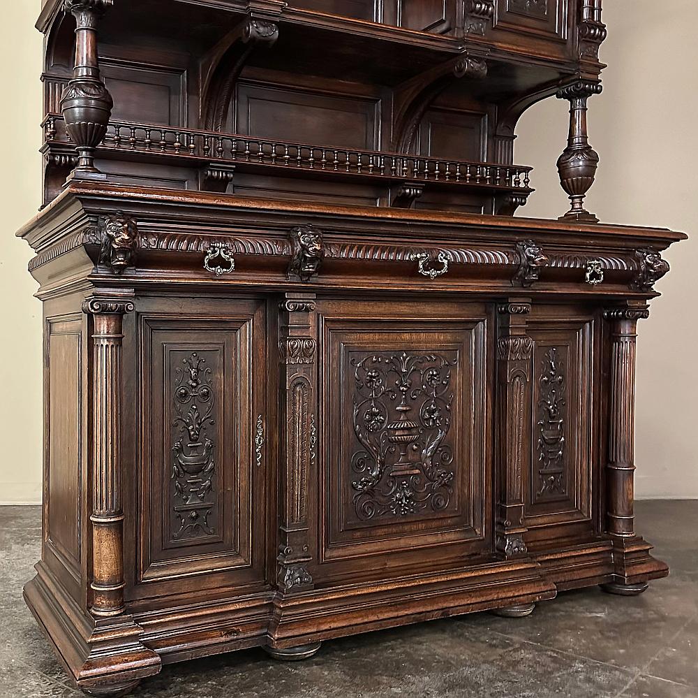 19th Century French Henri II Neoclassical Walnut China Cabinet ~ Cupboard 5