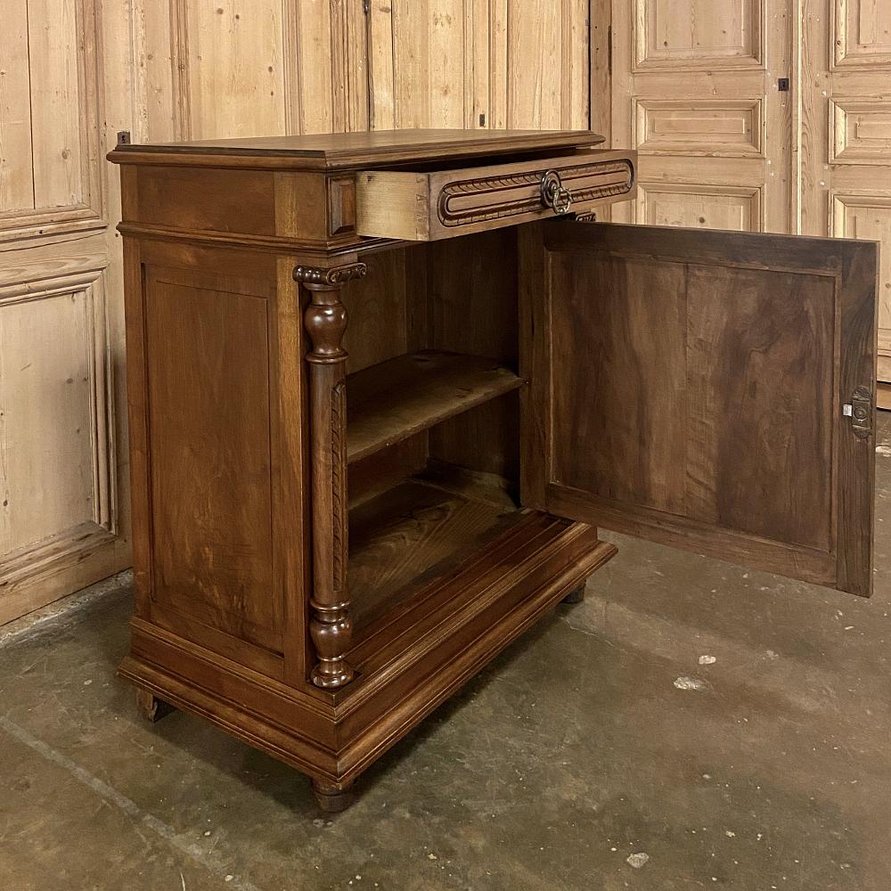19th Century French Henri II Neoclassical Walnut Confiturier, Cabinet For Sale 6