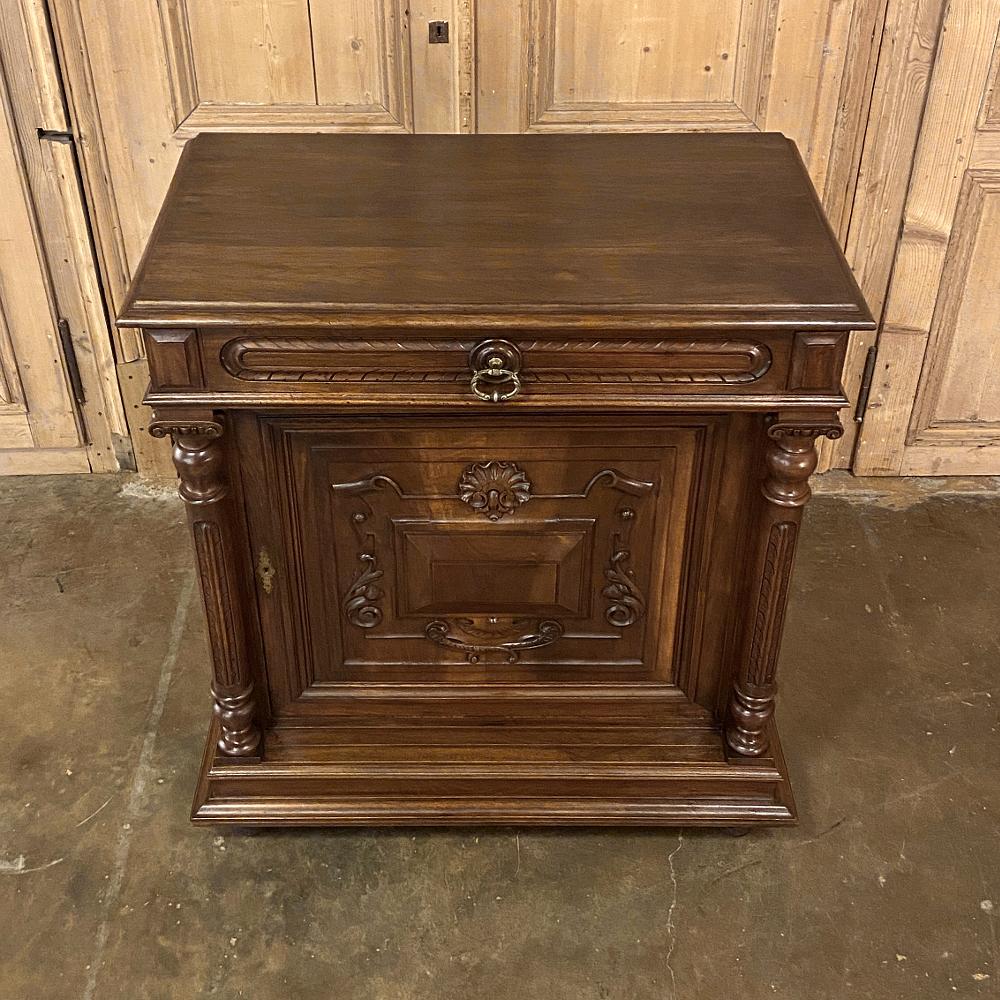 19th Century French Henri II Neoclassical Walnut Confiturier, Cabinet In Good Condition For Sale In Dallas, TX
