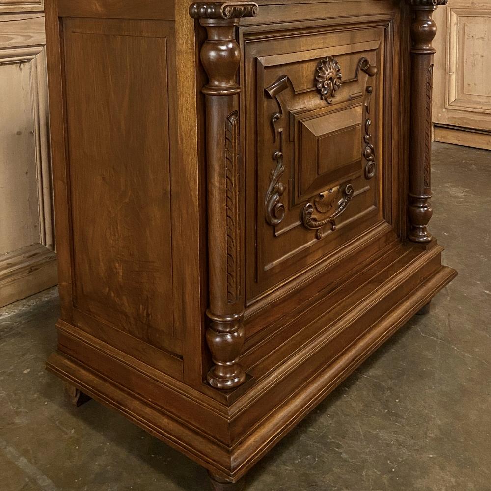 19th Century French Henri II Neoclassical Walnut Confiturier, Cabinet For Sale 1