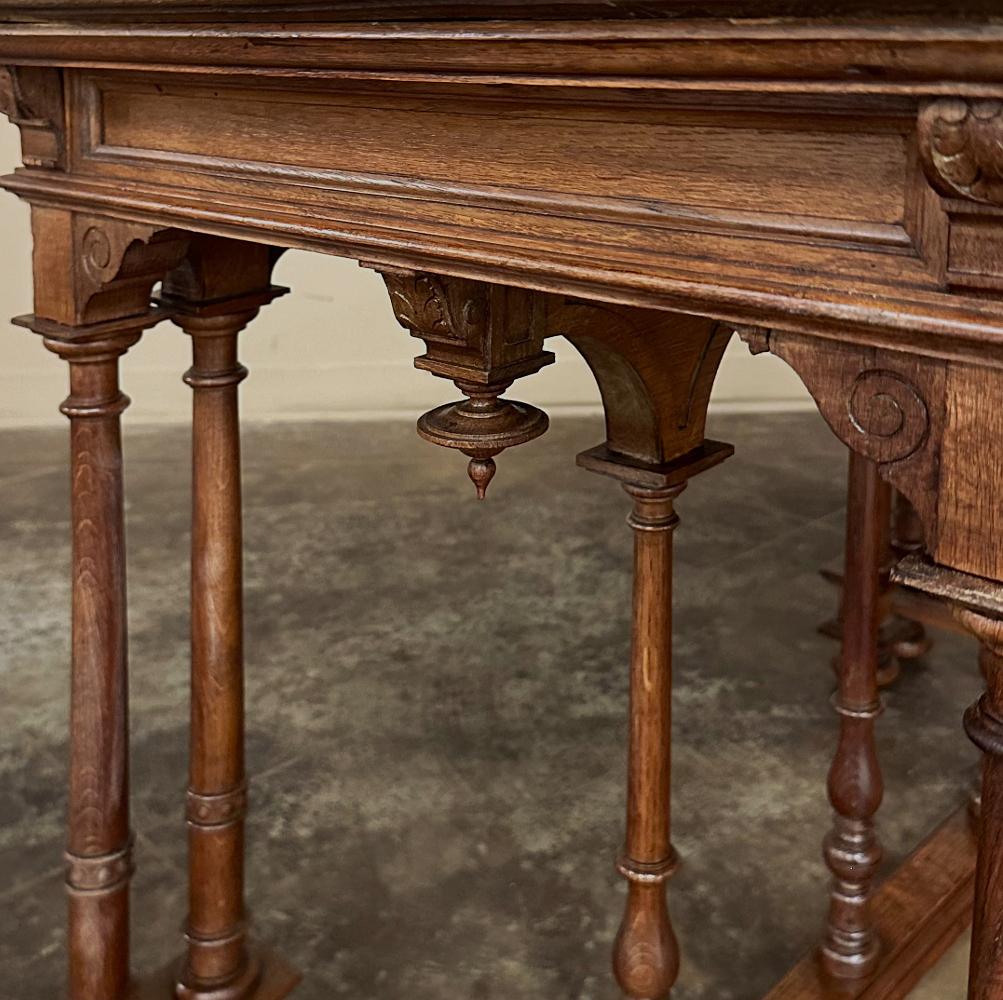 19th Century French Henri II Neoclassical Writing Table For Sale 5