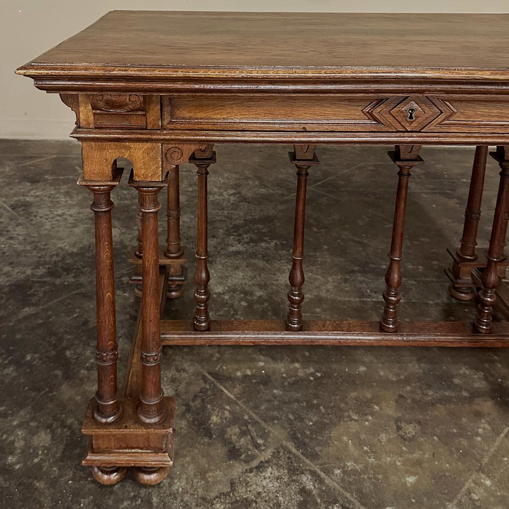 19th Century French Henri II Neoclassical Writing Table For Sale 6