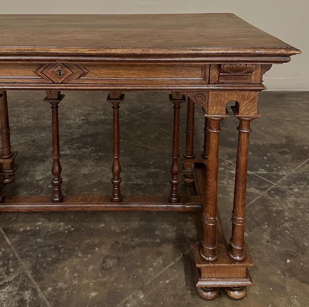 19th Century French Henri II Neoclassical Writing Table For Sale 7