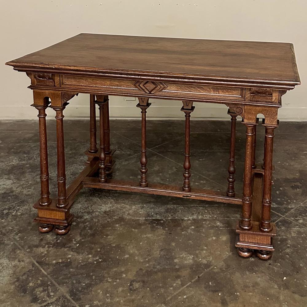 19th Century French Henri II Neoclassical Writing Table In Good Condition For Sale In Dallas, TX