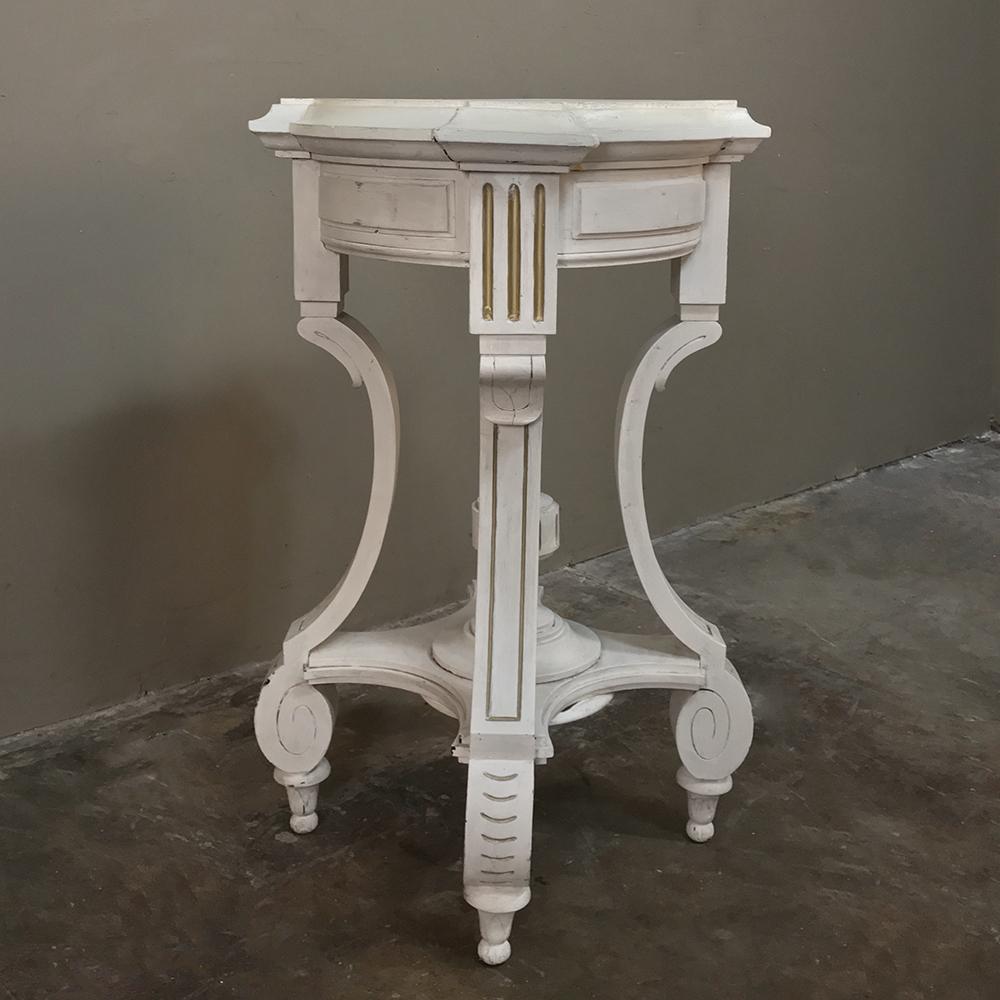 Louis XVI 19th Century French Henri II Painted Lamp Table Pedestal