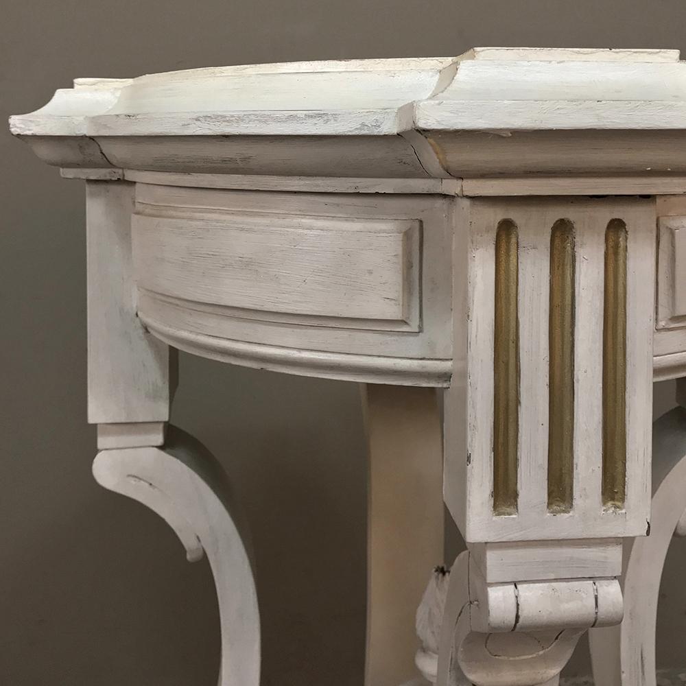 Hardwood 19th Century French Henri II Painted Lamp Table Pedestal