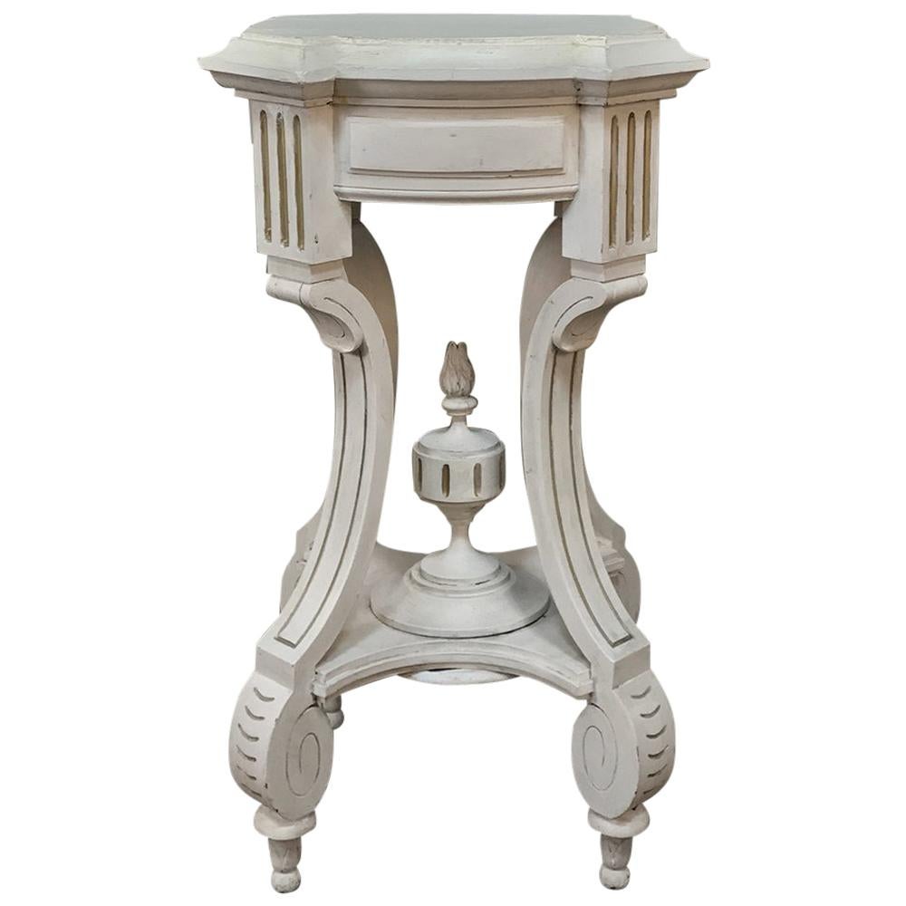 19th Century French Henri II Painted Lamp Table Pedestal