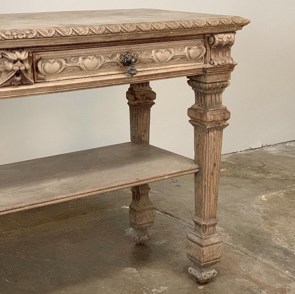 19th Century French Henri II Stripped Console, Sofa Table 5