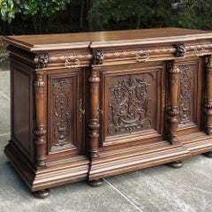 19th Century French Henri II Walnut Buffet