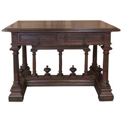 19th Century French Henri II Walnut Writing Table