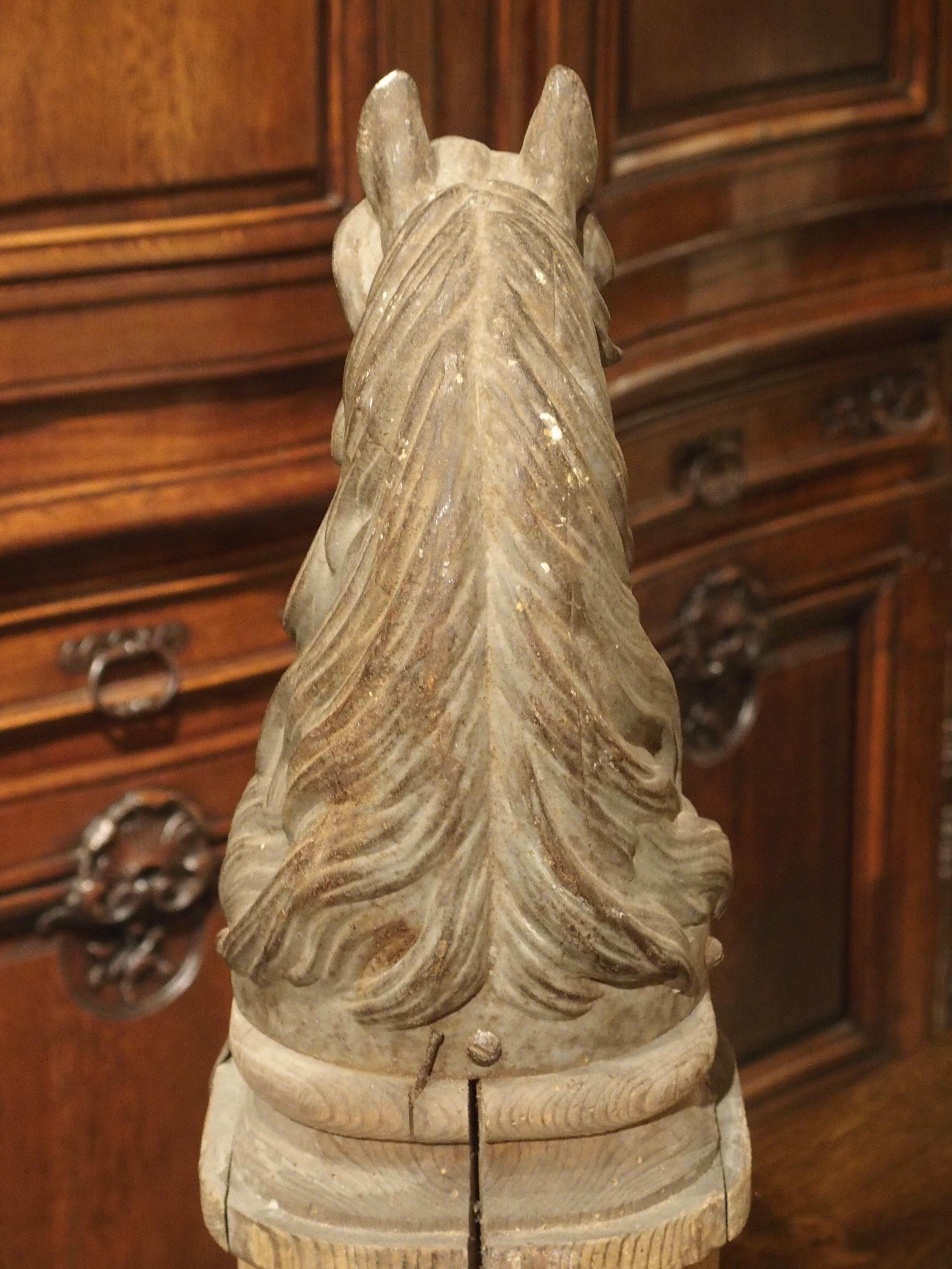 Metal 19th Century French Hitching Post Ornament