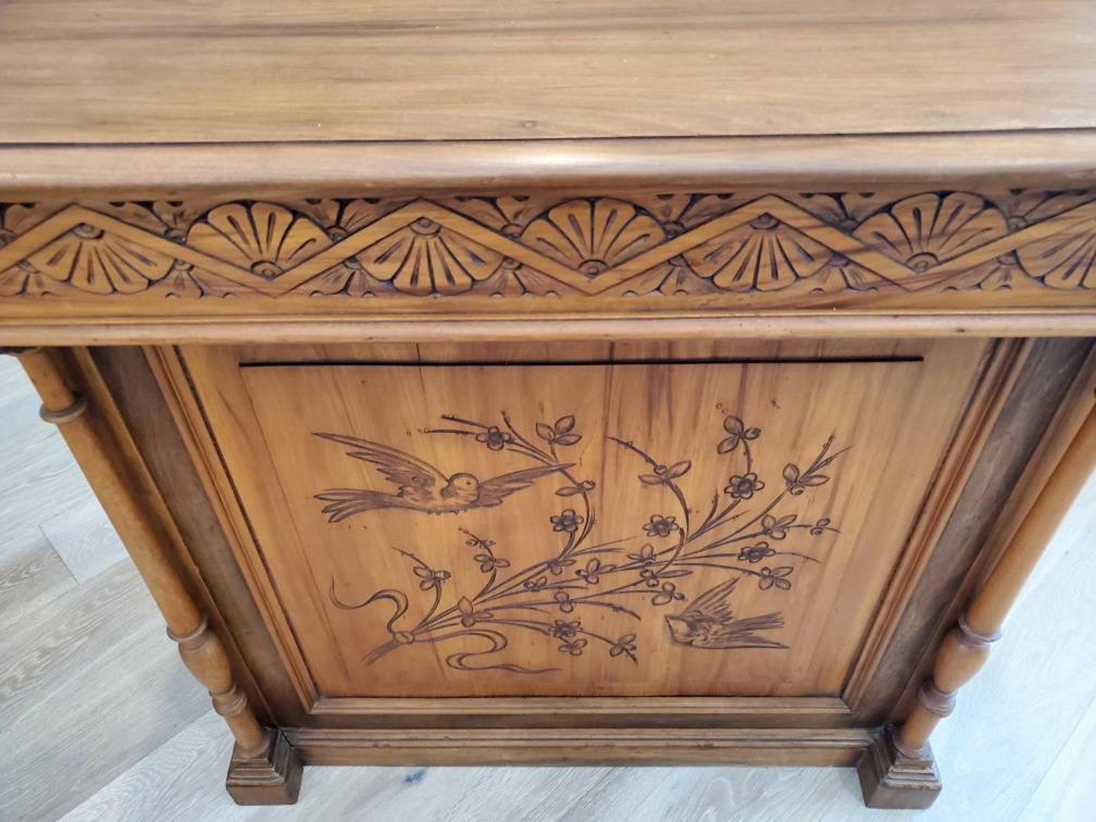 Carved 19th Century French Hotel Clerks Desk