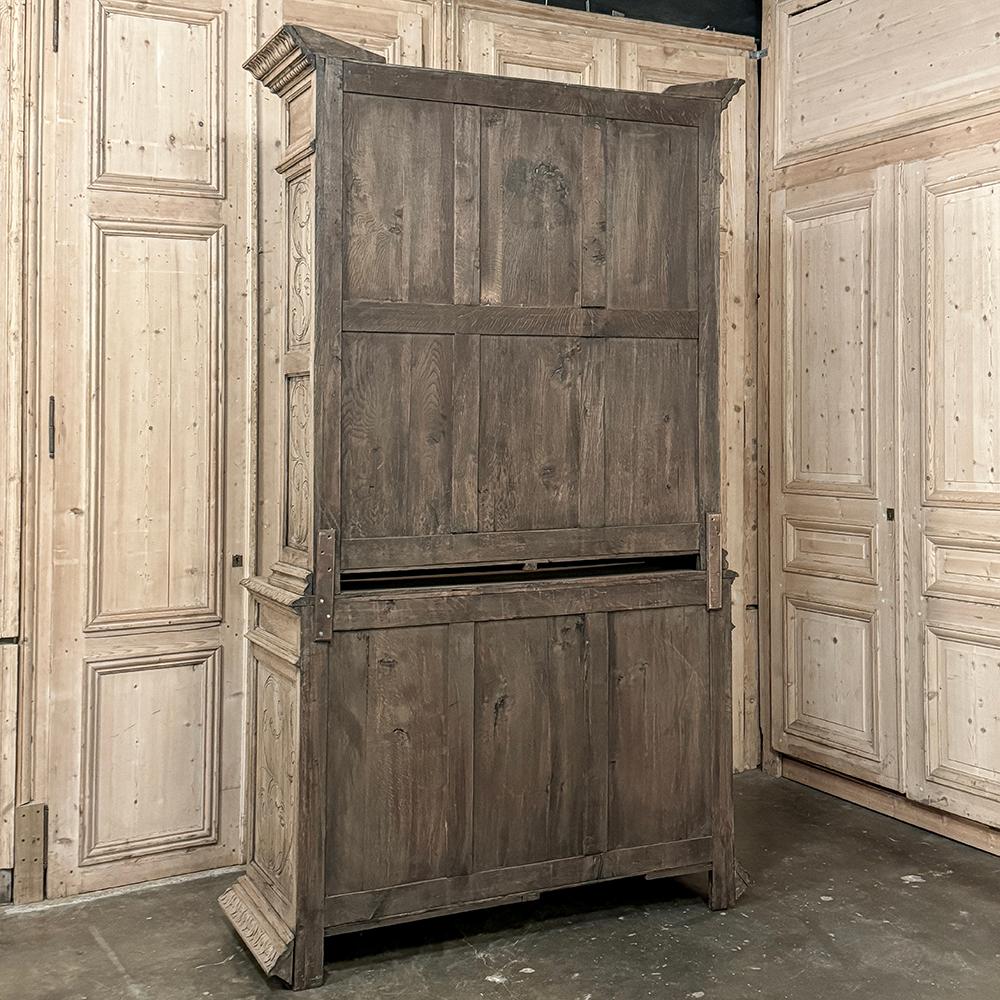 19th Century French Hunt Bookcase in Stripped Oak For Sale 14