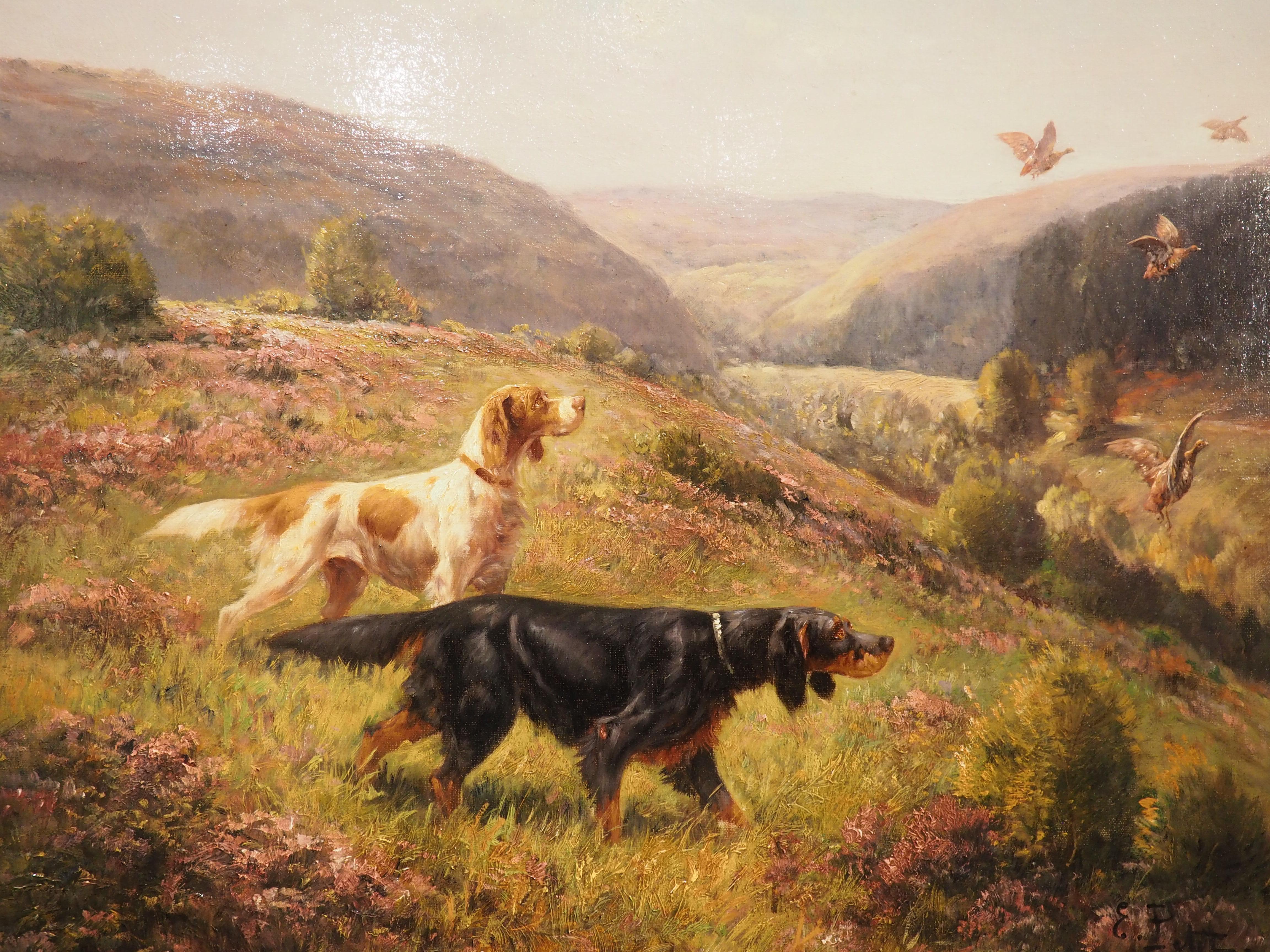 19th Century French Hunting Dog Painting by Petit 7