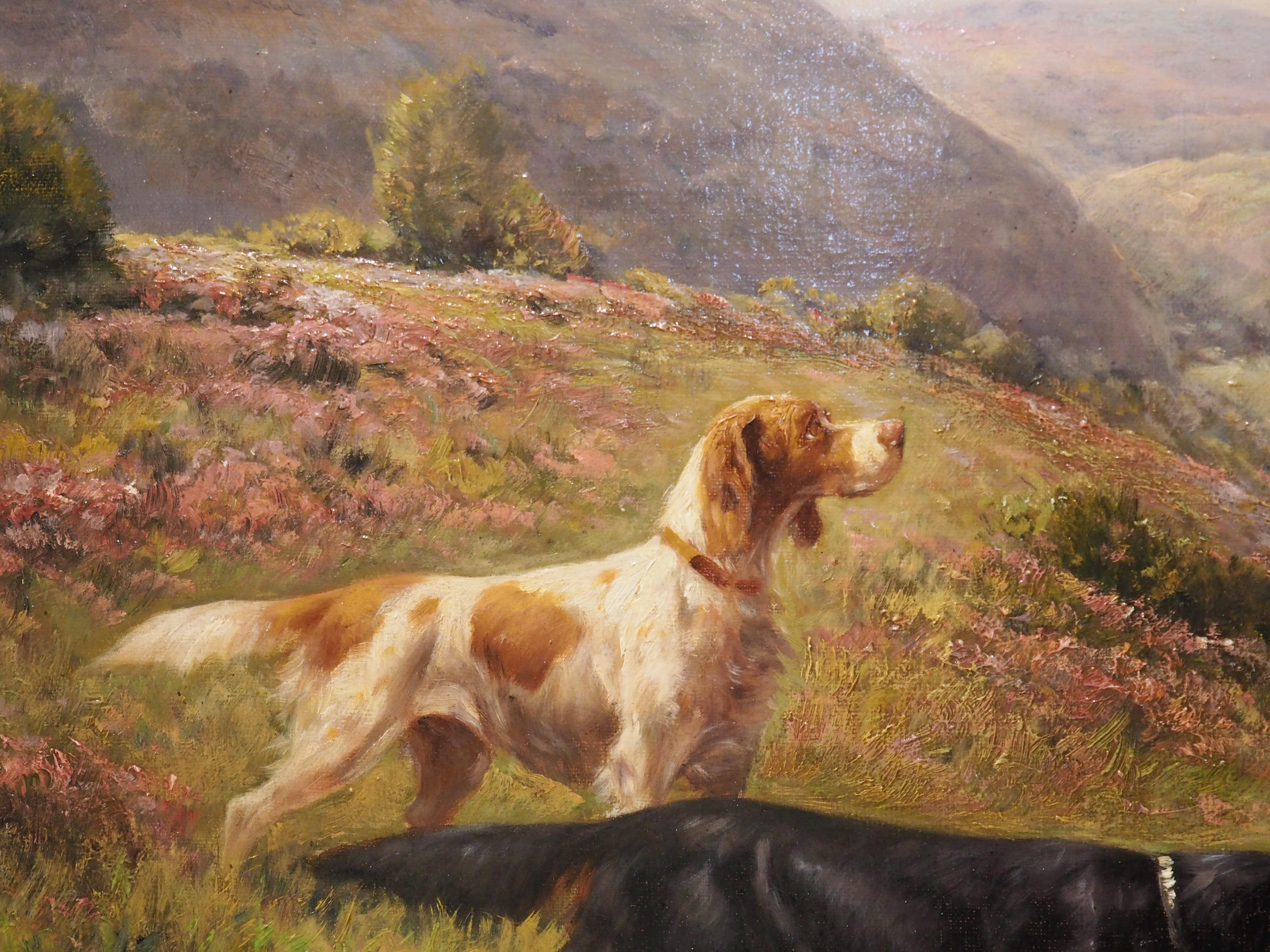19th Century French Hunting Dog Painting by Petit 11