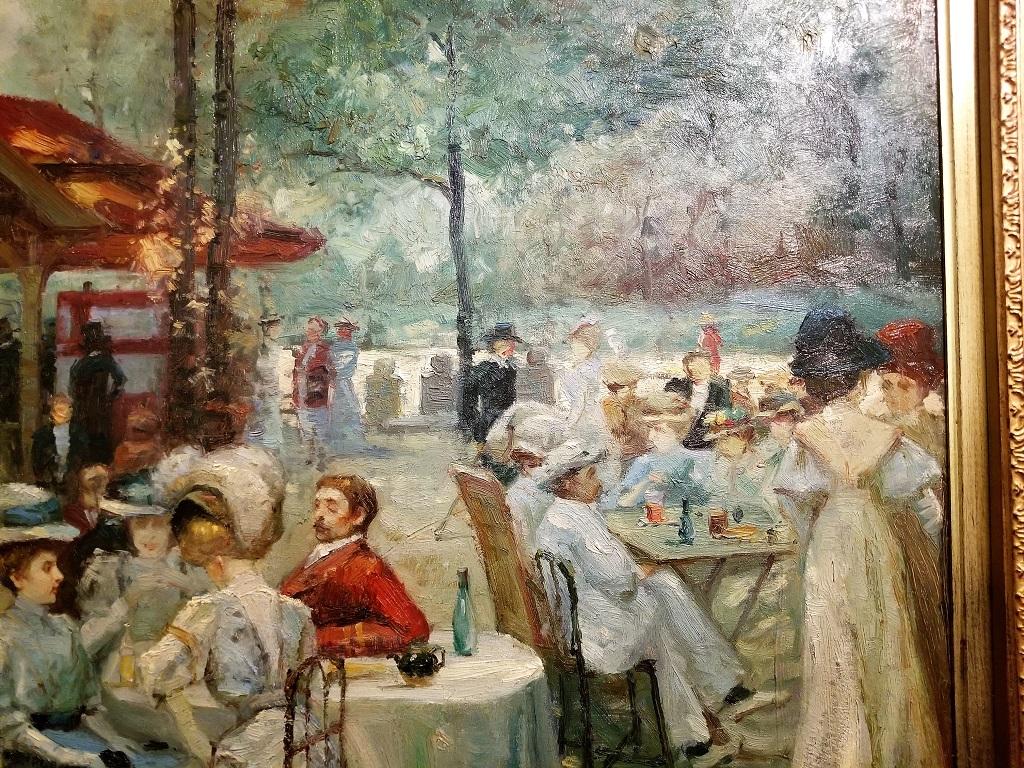 19th Century French Impressionist Oil on Canvas of Picnic Scene 5