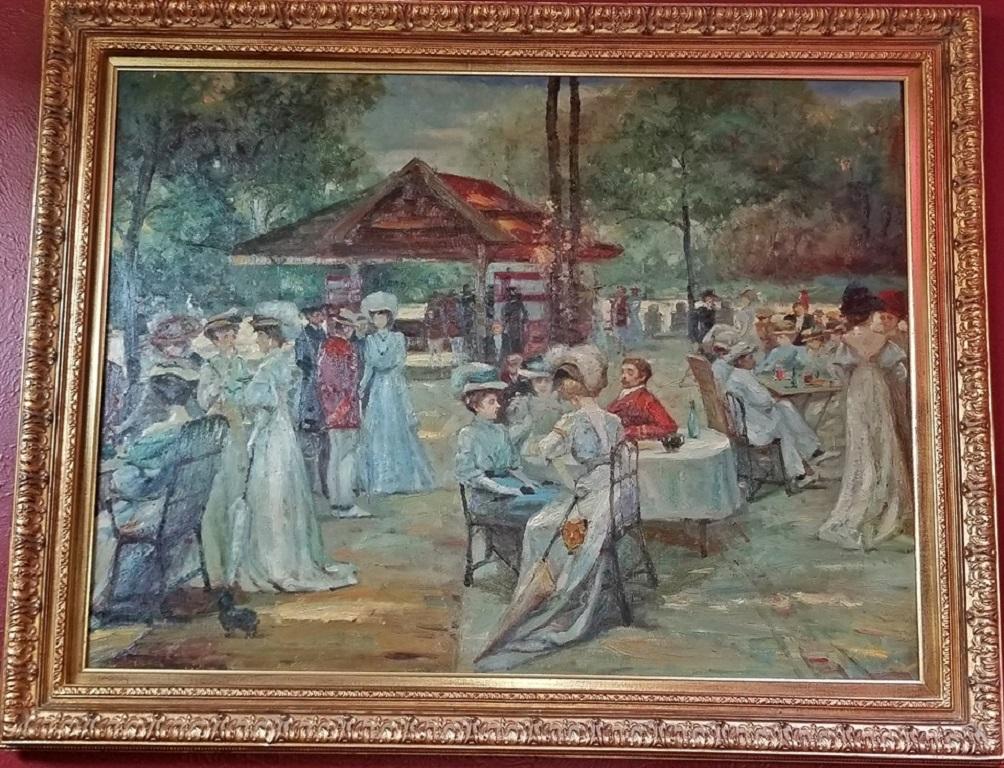 PRESENTING A PIECE OF HIGHLY DESIRABLE FRENCH IMPRESSIONISM.

This is a HIGHLY DESIRABLE LARGE piece of French Art from the late 19th century, circa 1880-1890.

Unsigned, which is a real pity, as if this painting were signed it would be worth a