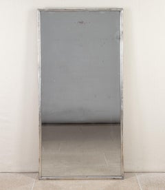 19th Century French Impressionist Period Silver Bistro Mirror