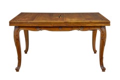 19th century French inlaid fruit wood extending dining table