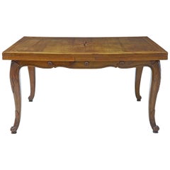 19th Century French Inlaid Fruitwood Extending Dining Table