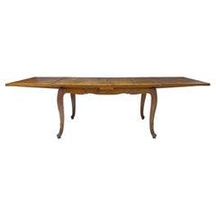 19th Century French Inlaid Fruitwood Extending Dining Table