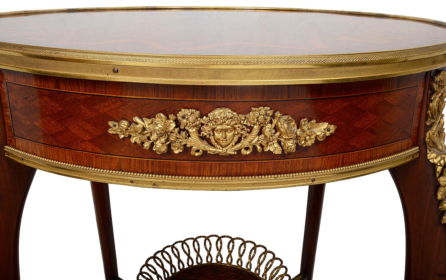 19th Century French Inlaid Gueridon, circa 1890, After Linke In Good Condition In Brighton, Sussex